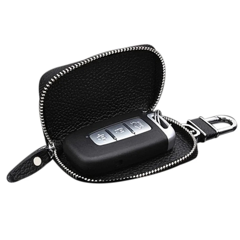 Leather Keychain Men Women Key Holder Organizer Pouch