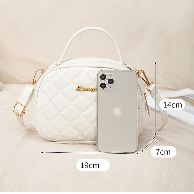Embroidered Single Shoulder Bag Women's Small Square Handbag