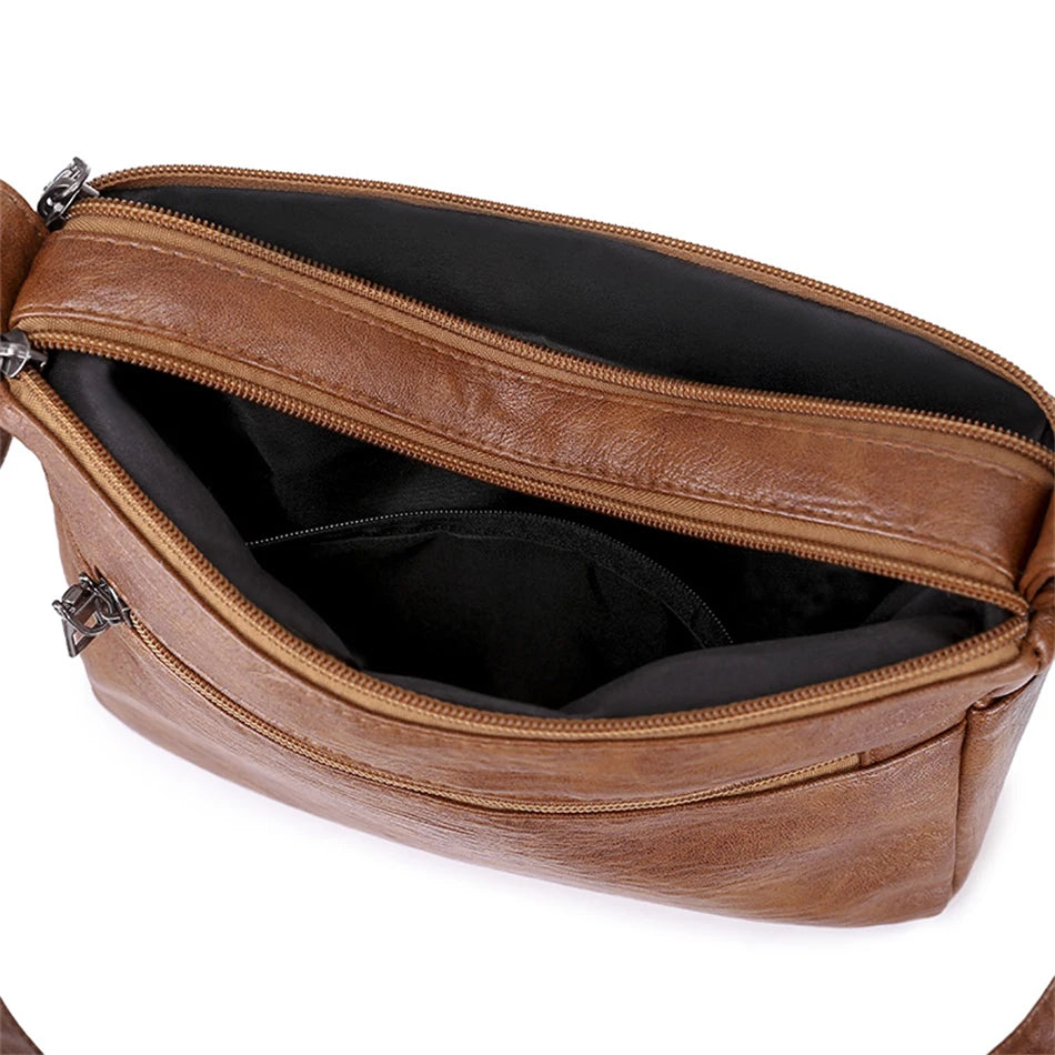 Vintage Leather Ladies Shoulder Crossbody Bag
