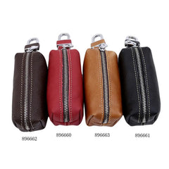 Leather Key Holder Organizer Housekeeper Keychain Bag Keys Case Pouch