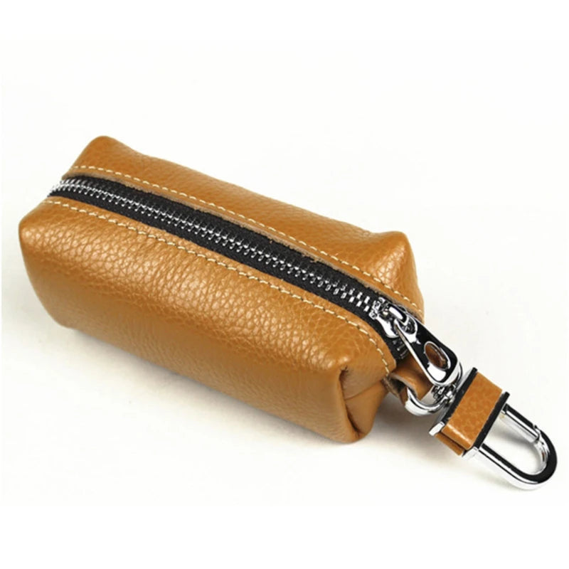 Leather Key Holder Organizer Housekeeper Keychain Bag Keys Case Pouch