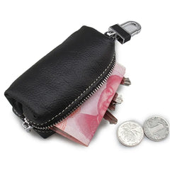 Leather Key Holder Organizer Housekeeper Keychain Bag Keys Case Pouch