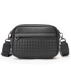 Vintage Leather Men Messenger Bag Large Capacity Crossbody Shoulder Bag