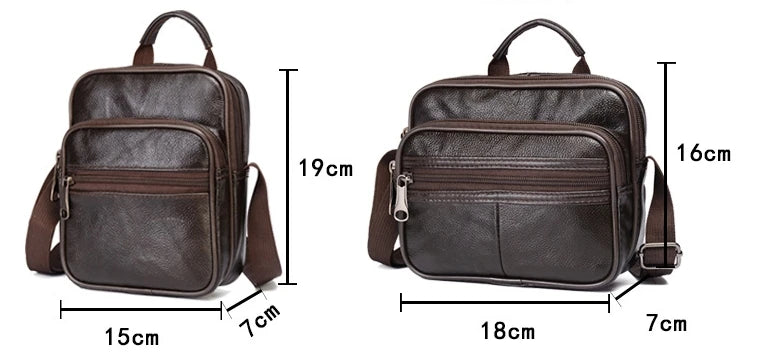 Vintage Leather Men's Messenger Bag Crossbody Business Bag