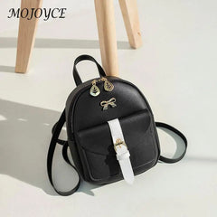 Leather Messenger Bags Small Shoulder Crossbody Bowknot Backpacks