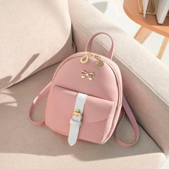 Leather Messenger Bags Hit Bowknot Backpacks Women Small Shoulder Crossbody Bags