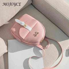 Leather Messenger Bags Hit Bowknot Backpacks Women Small Shoulder Crossbody Bags