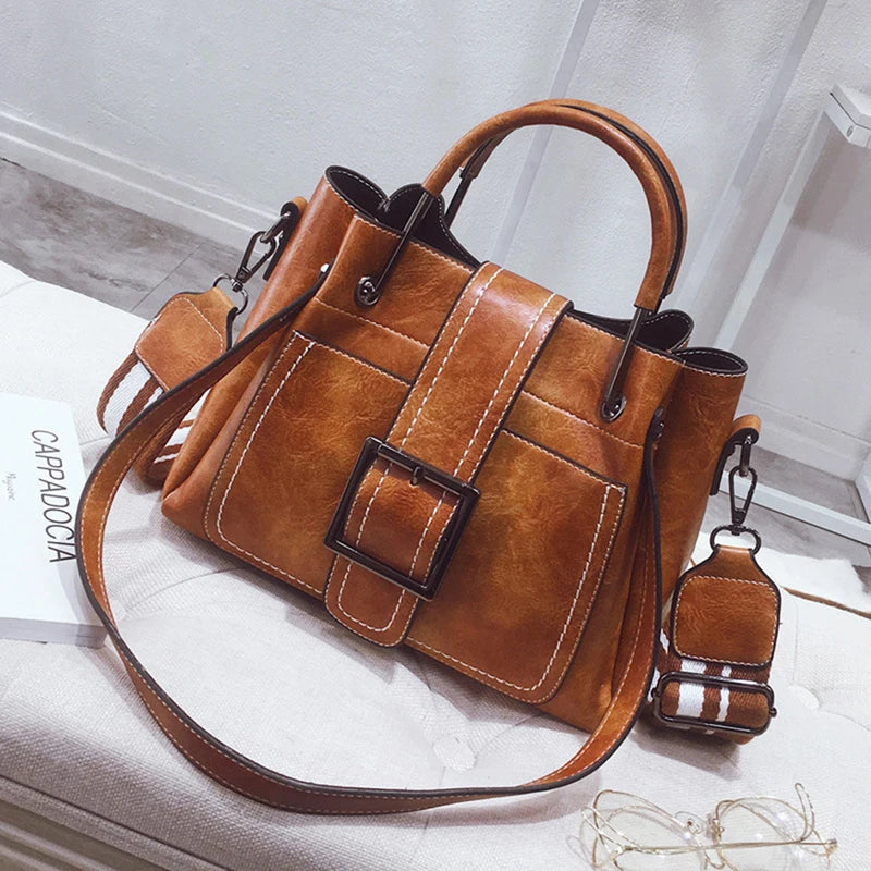 Korea Ladies PU Shoulder Bag Tote Female Crossbody Messenger