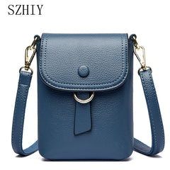 Leather Phone Bag Ladies Crossbody Purse Anti-theft Money Pocket