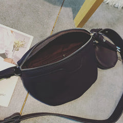 Leather Solid Chest Waist Bag For Women Shoulder Messenger Handbags