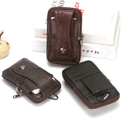 Leather Waist Bag Large Capacity Brown Shoulder Bags