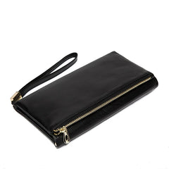 Neutral Style Sheepskin Wallet Leather Wallet