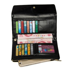 Neutral Style Sheepskin Wallet Leather Wallet