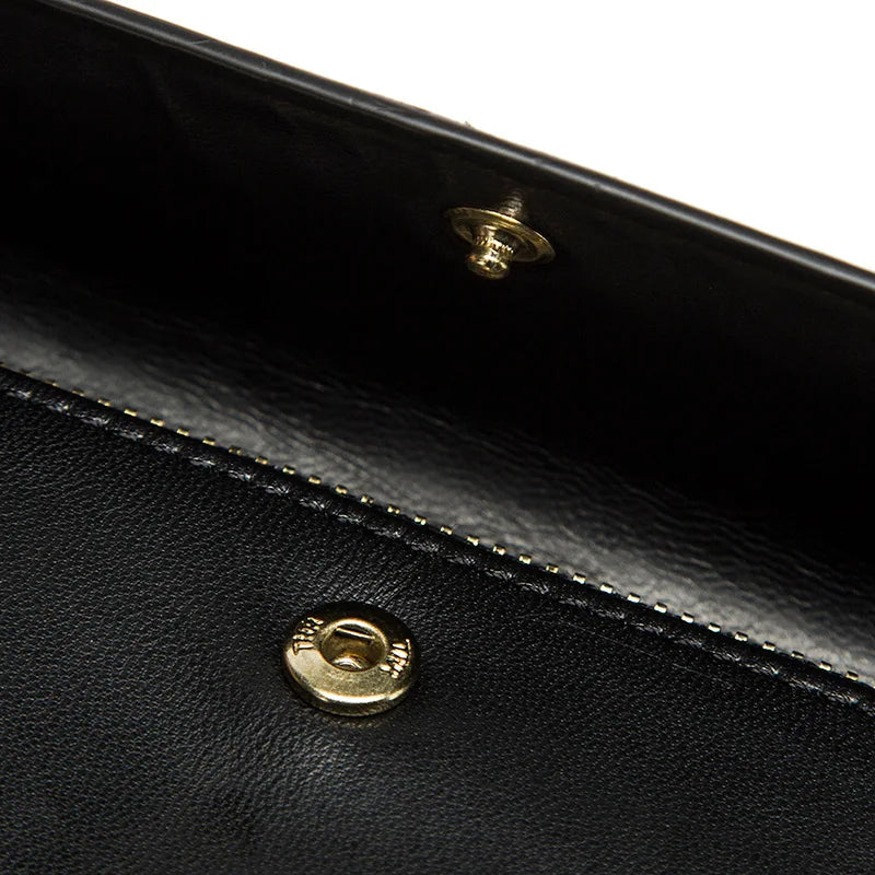 Neutral Style Sheepskin Wallet Leather Wallet