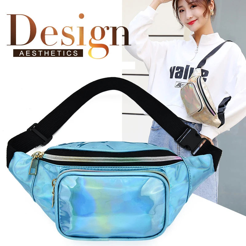 Leather Women Waist Packs Belt Shoulder Bags Multifunction Hiking Bag
