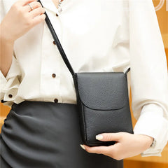 Leather Women's Casual Phone Bag Ladies Messenger