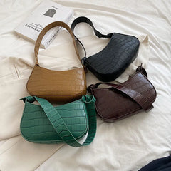 Half Moon Leather Women's Shoulder Bag Casual Totes