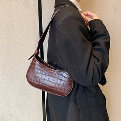 Half Moon Leather Women's Shoulder Bag Casual Totes