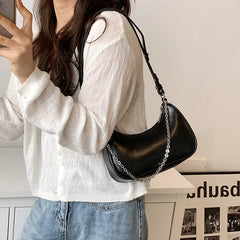 Leather Women's Small Shoulder Bag Solid Crossbody Bag