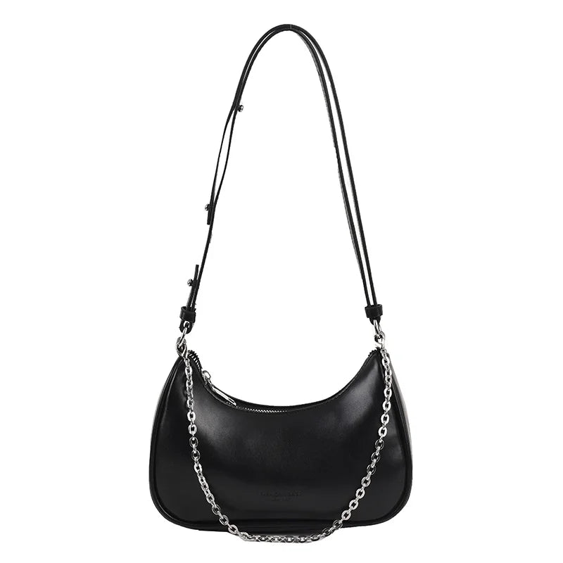 Leather Women's Small Shoulder Bag Solid Crossbody Bag