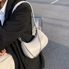 Leather Women's Small Shoulder Bag Solid Crossbody Bag