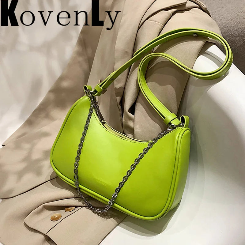 Leather Women's Small Shoulder Bag Solid Crossbody Bag