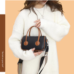 Women's Retro Cowhide Shoulder Bag, Niche Messenger Bag