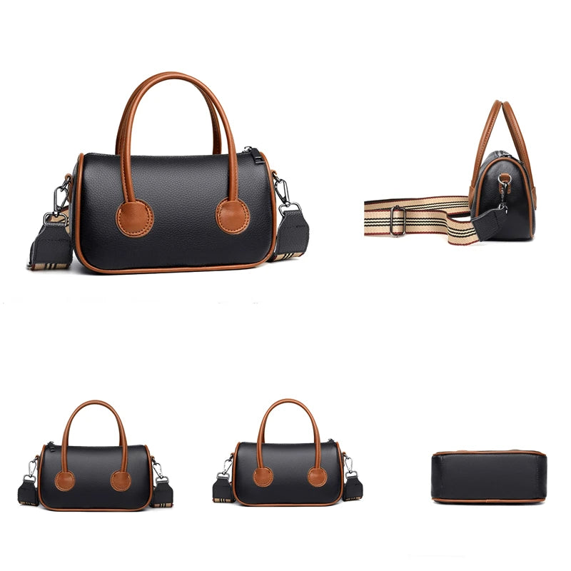 Women's Retro Cowhide Shoulder Bag, Niche Messenger Bag