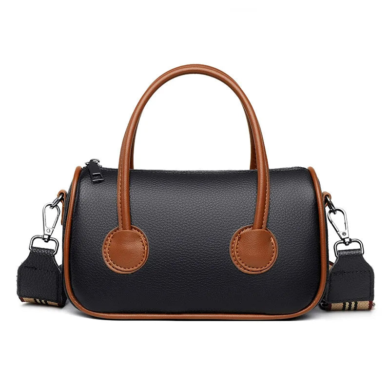 Women's Retro Cowhide Shoulder Bag, Niche Messenger Bag
