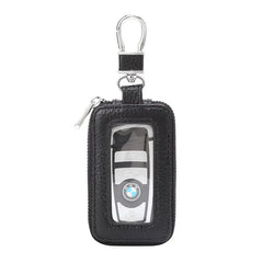 Universal Leather Car Key Case Keychain Wallet Storage Bag