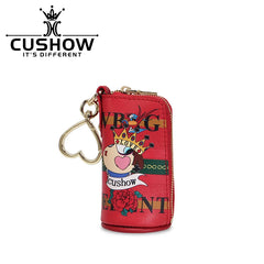 Leather Key Case Small Zipper Key Ring