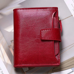 Leather Wallet Women's Short Multi-Functional Zip Wallet