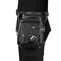 Retro Chain Motorcycle Bag Men's Waist Fanny Pack Chest Bum Bag Purse