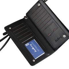 Men's Long Wallet PU Leather Purses Zipper Handbags WBL63
