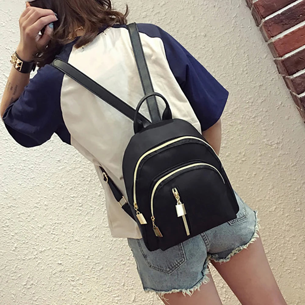 Leisure Nylon Women Large Capacity Rucksack Waterproof Mini Backpack