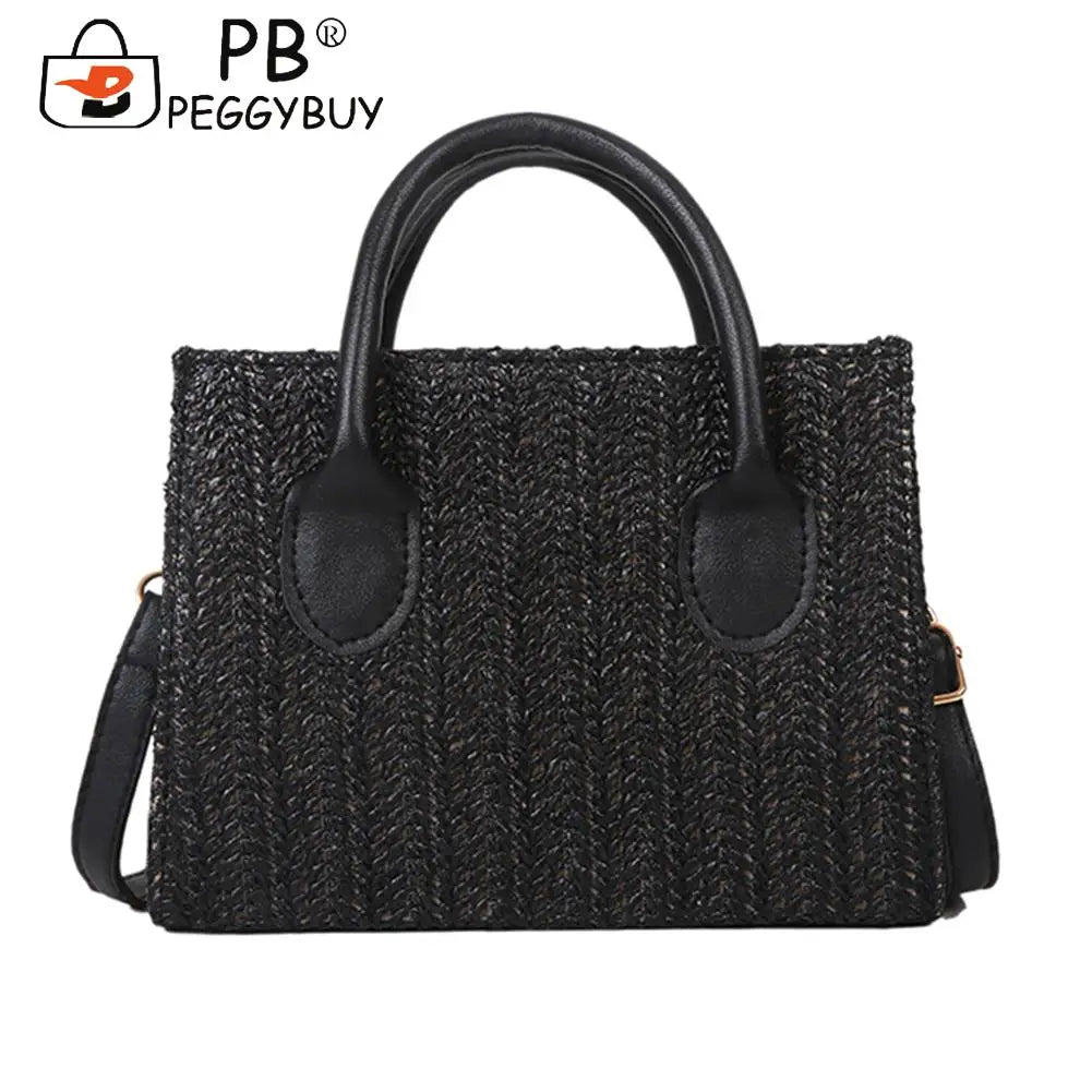 Straw Shoulder Bag Summer Beach Rattan Handbag