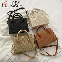 Straw Shoulder Bag Summer Beach Rattan Handbag