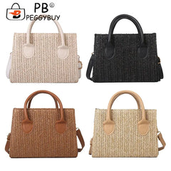Straw Shoulder Bag Summer Beach Rattan Handbag