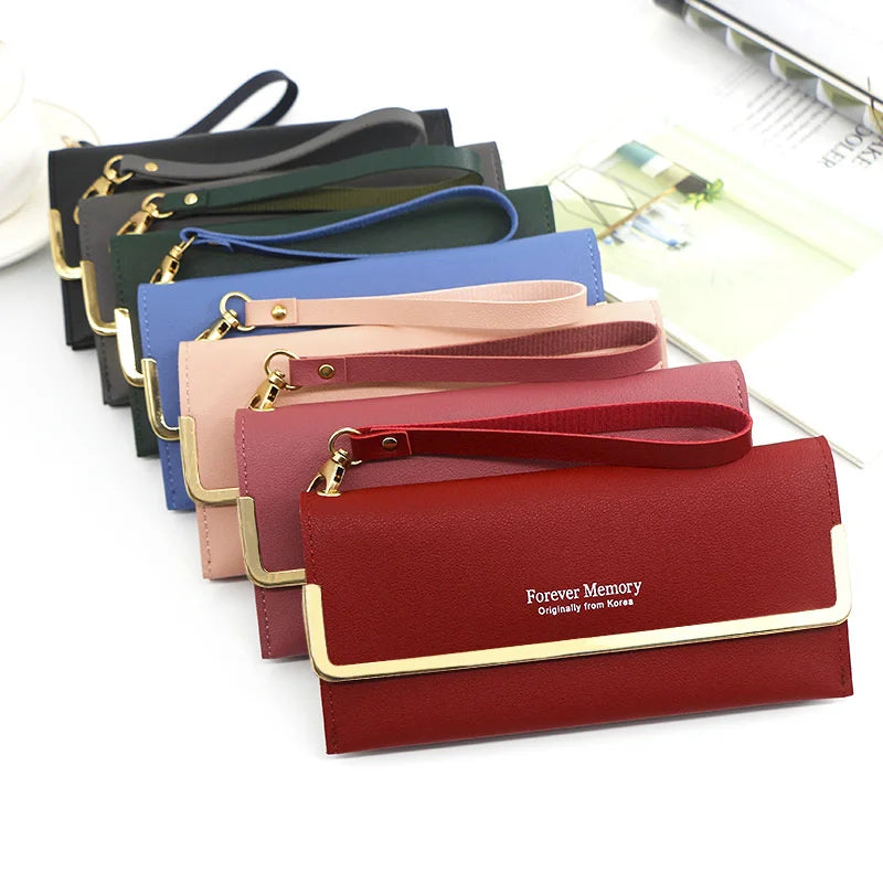 Leisure Long Wallet Women's Solid Handbag Purse