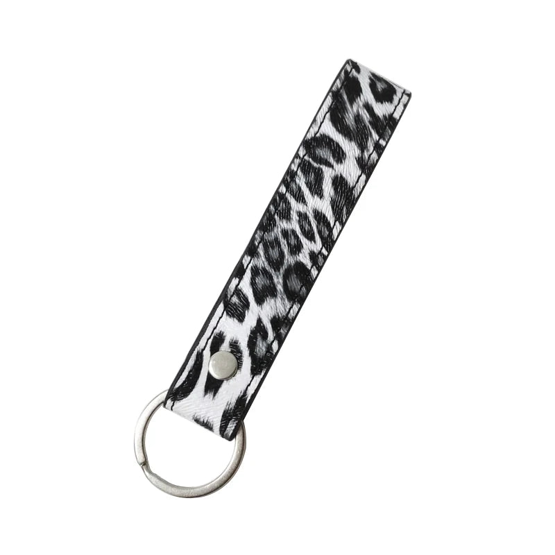 Leopard Key Wallet For Women Men PU Leather Female Ring Keys Wallets
