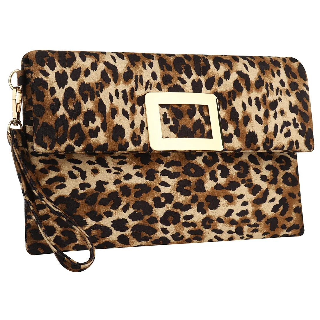 Leopard Leather Clutches Soft Surface Small Handbags