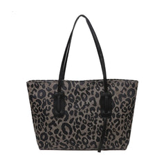 Leopard Pattern Big Bag Women Vintage Large Capacity Shoulder Bag