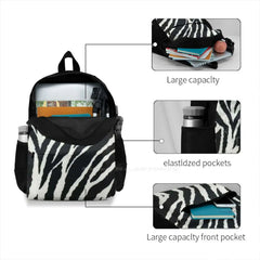 Leopard Print And Wolves Satchel Schoolbag Backpack