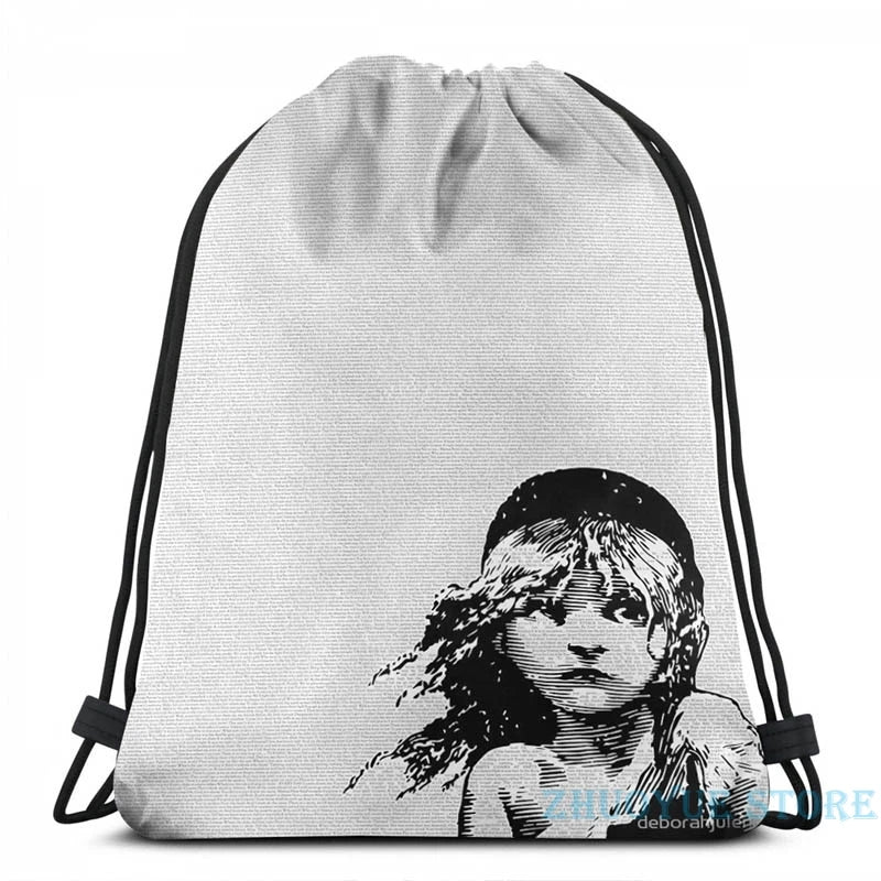 Les Miserables Musical Backpack USB Charge School Travel Laptop Bag