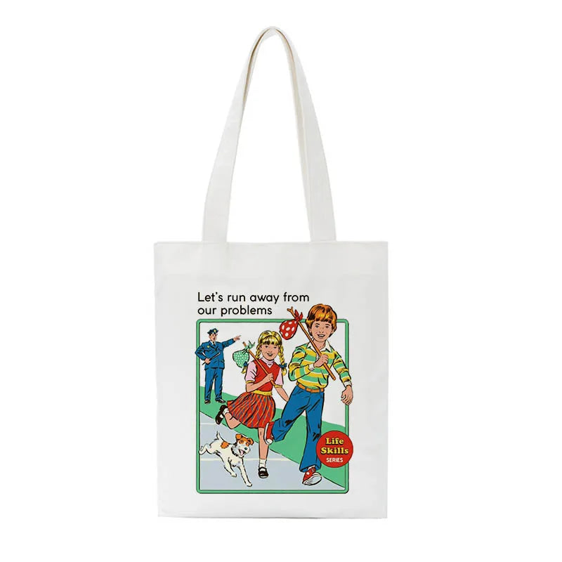 Women Canvas Large Capacity Vintage Harajuku Casual Shoulder Bag