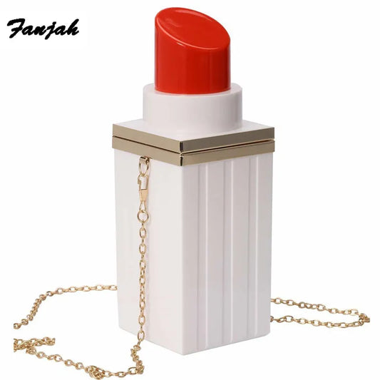 Letode Ma'am Force Lipstick Shape Banquet Handbag