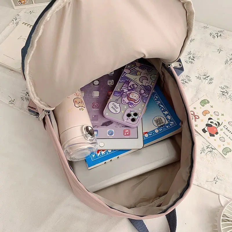 Student School Bag Preppy Waterproof Teen Travel Packbag