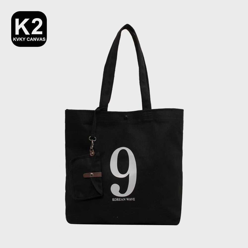 Letter Canvas Women Shoulder Bag Travel Lady Bag Tote Canvas Messenger Bag