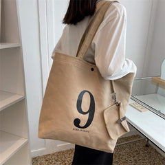 Letter Canvas Women Shoulder Bag Travel Lady Bag Tote Canvas Messenger Bag
