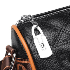 Letter Embroidered Women's Shoulder Bag Ladies Leather Pillow Messenger Bag